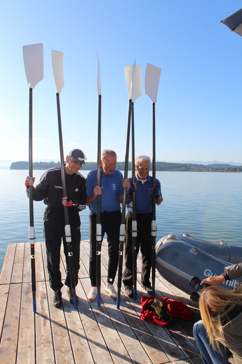 Fernsehteam vom ZDF beim Tutzinger Ruderverein